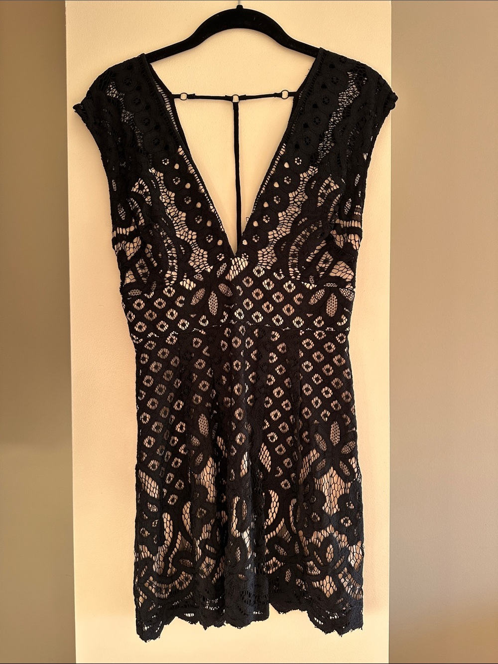 Free People Eyelet Mini Dress 0